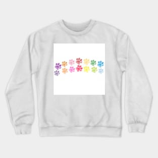 Cute doodle hand drawn colorful paw prints foot step vector Crewneck Sweatshirt